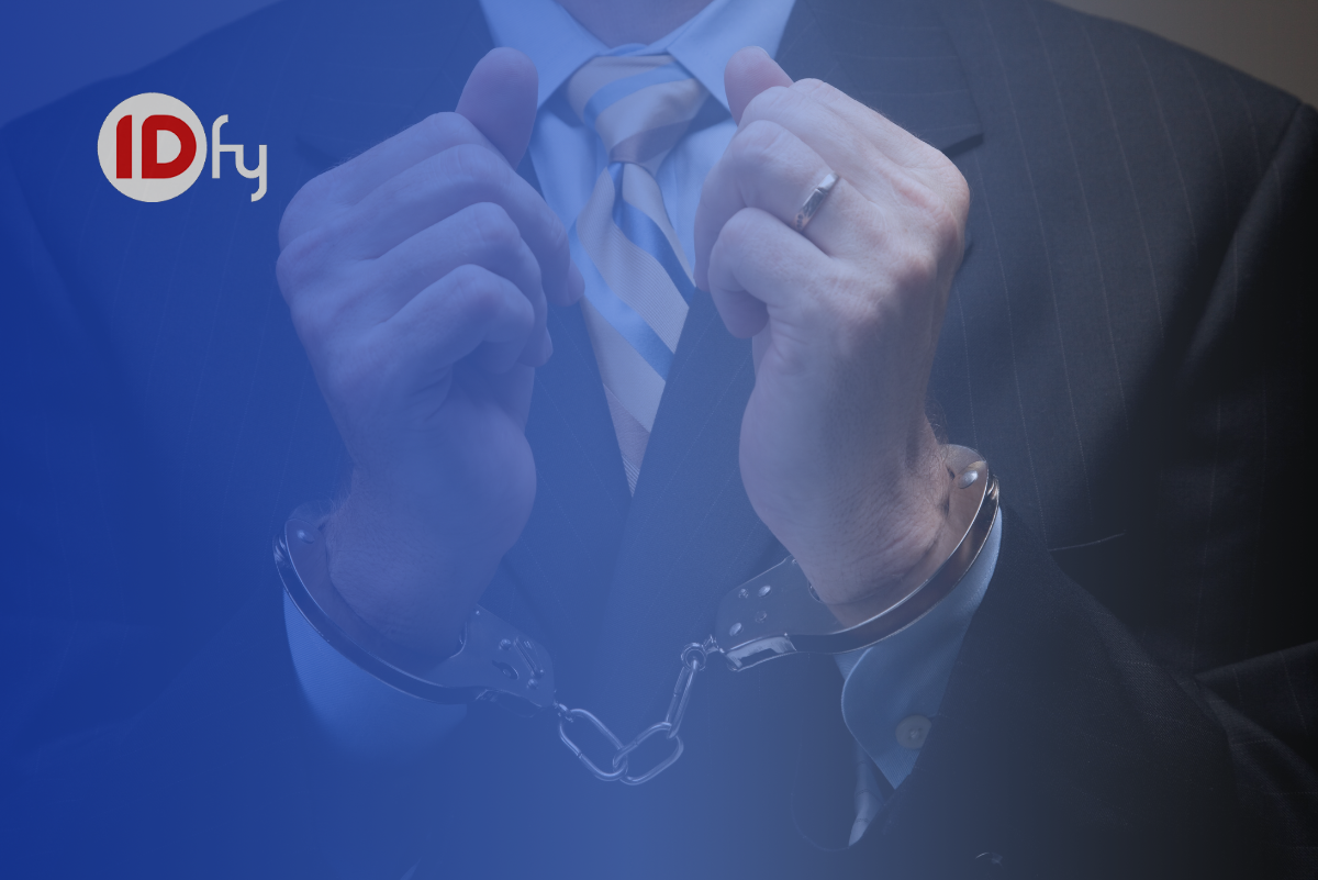 Fraudulent blue-collar criminal handcuffed and arrested